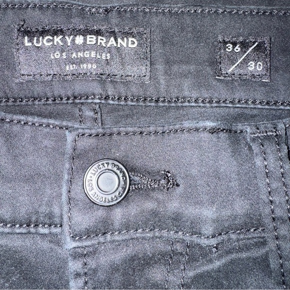 Lucky Brand 121 Slim Straight Black Jeans 36x30 Mens - Picture 5 of 7